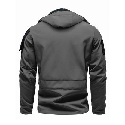 Herren Winterjacke Softshell Mit Kapuze Wasserabweisend