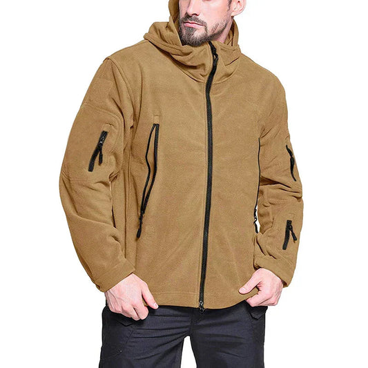 Eveloria Herren Softshell-Jacke Wasserabweisend Abnehmbarer Kapuze - Eveloria