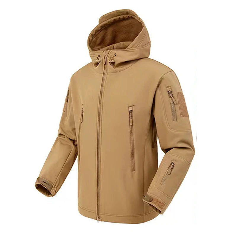 Eveloria Herren Fleecejacke Wasserdicht Mit Kapuze Winter