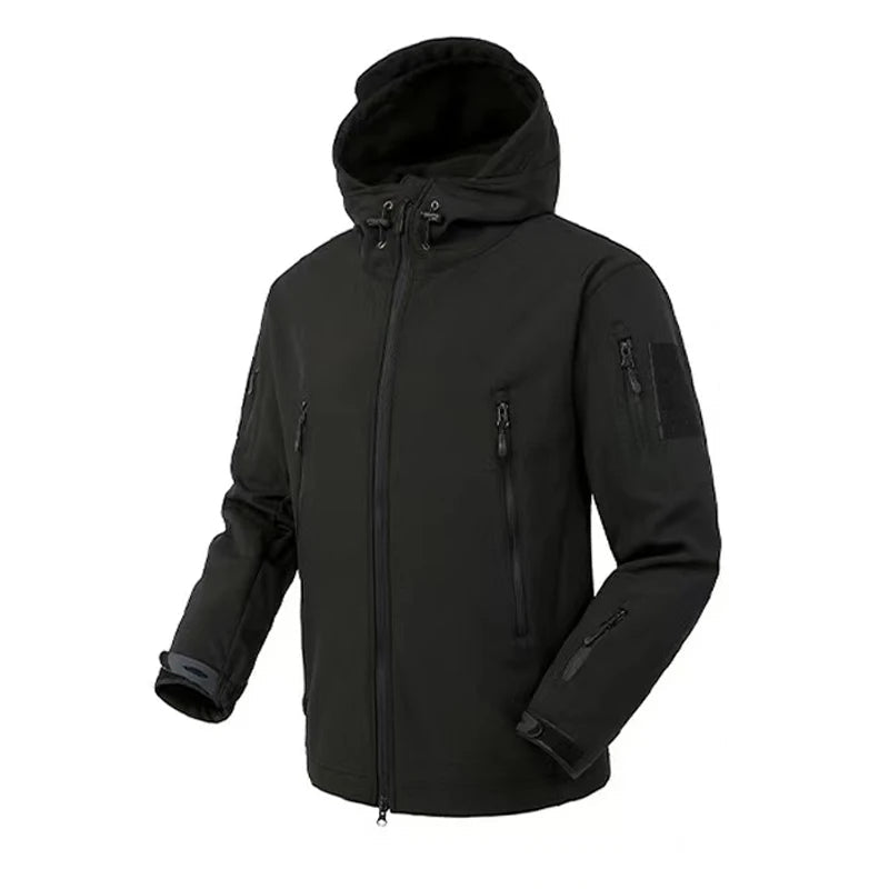 Eveloria Herren Fleecejacke Wasserdicht Mit Kapuze Winter