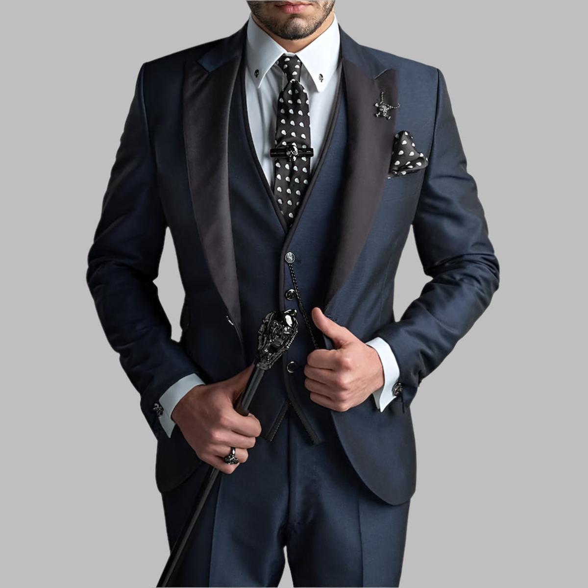 Herren Hochzeitsanzug 3-teilig