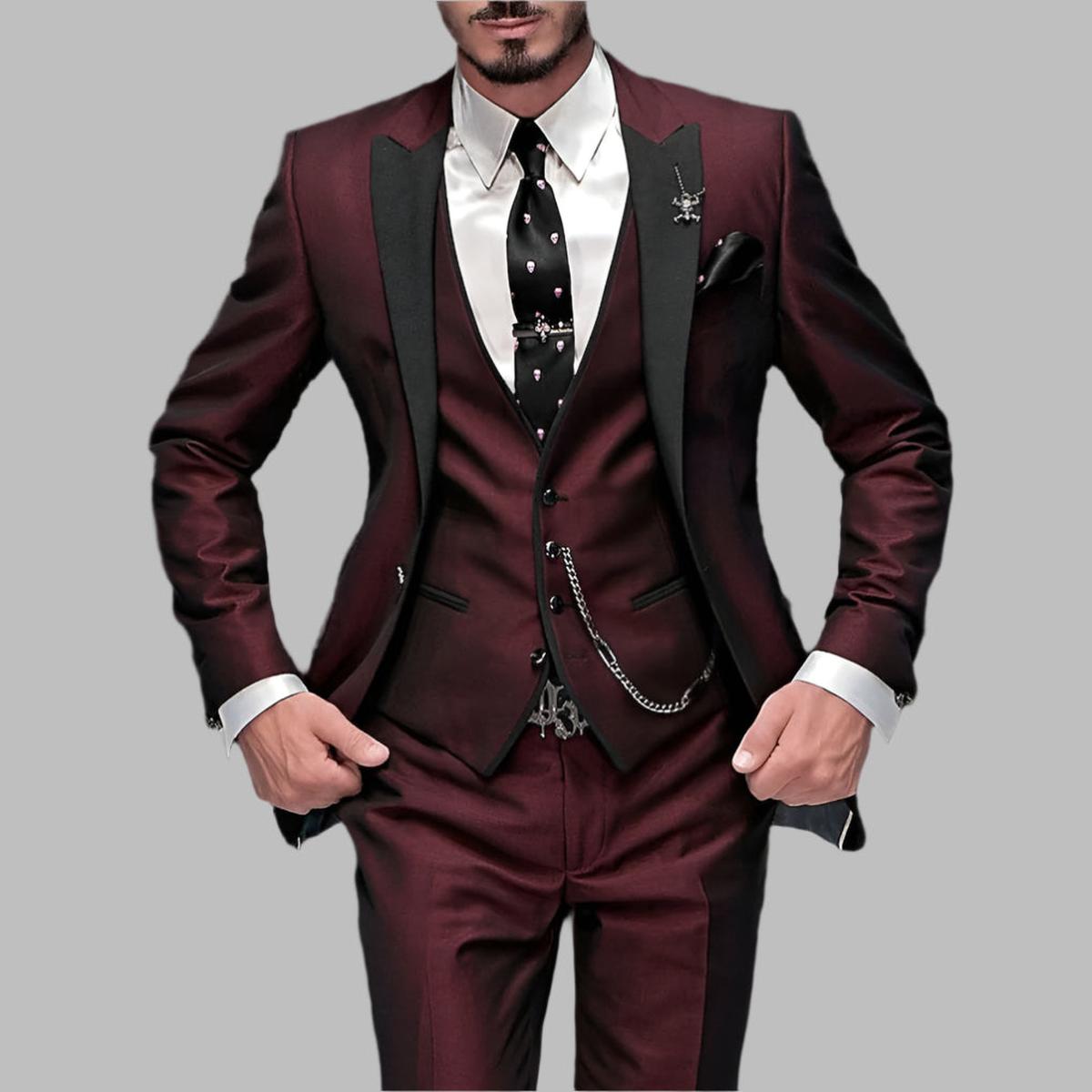 Herren Hochzeitsanzug 3-teilig