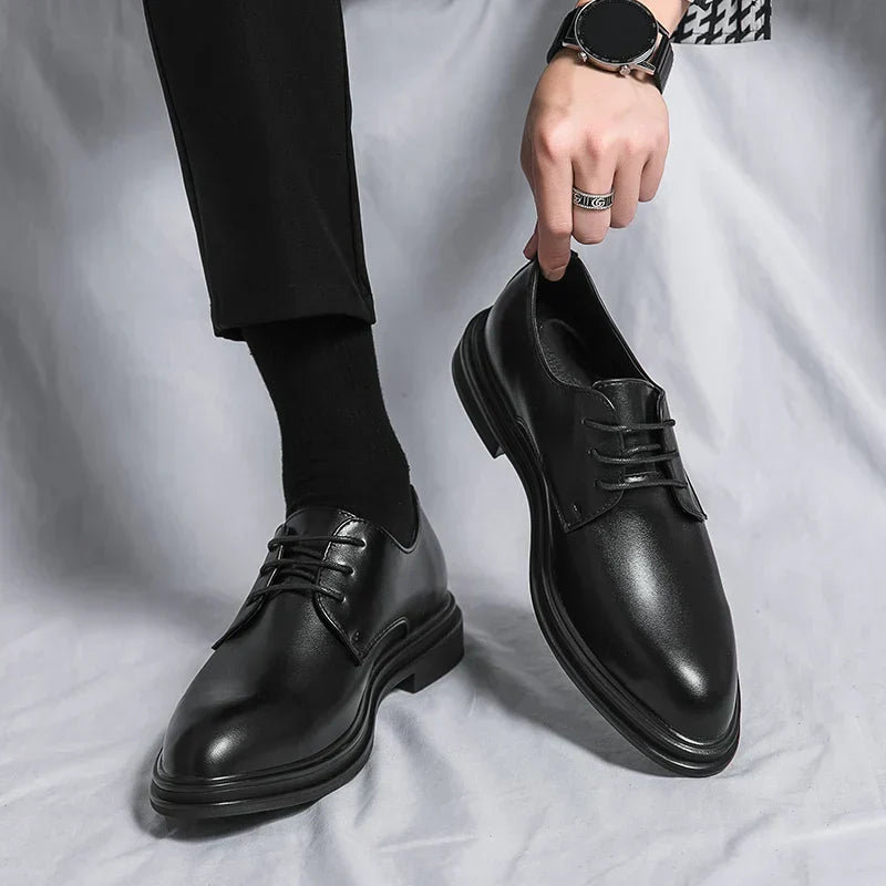 Herren Schnür-Derby-Schuhe Glänzend Oliver