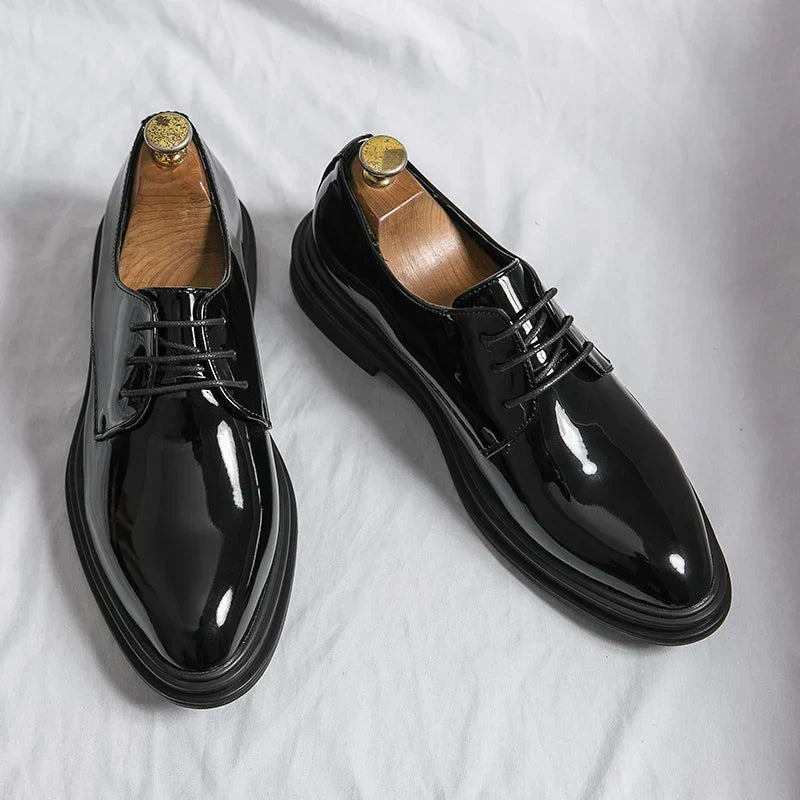 Herren Schnür-Derby-Schuhe Glänzend Oliver - Eveloria