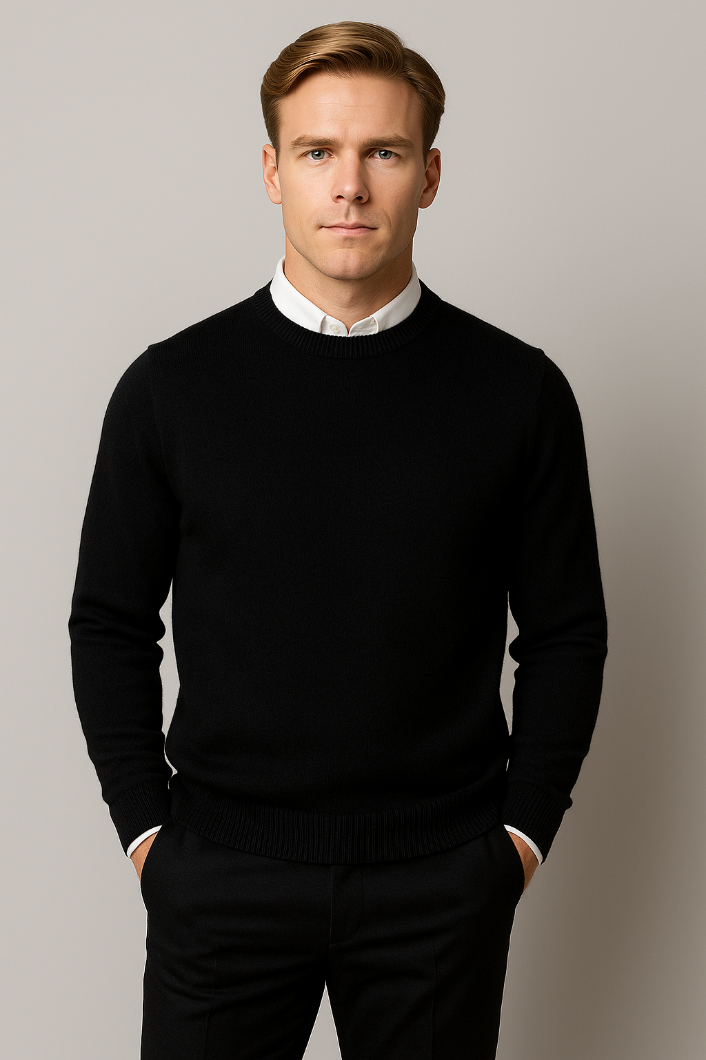 Herren Klassischer Rundhals Pullover Frühling - Eveloria