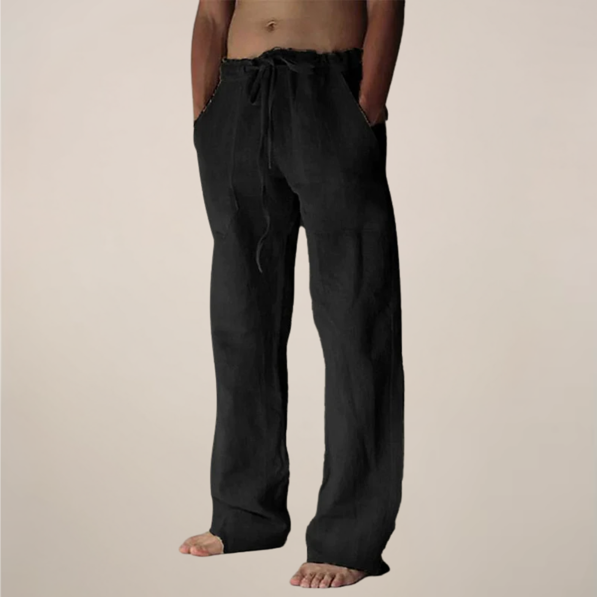 Herren Freizeithose Weite Locker Sitzend Beige