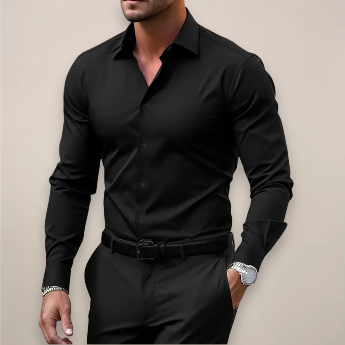Herren Slim Fit Hemd Frühjahr Blau Weiss