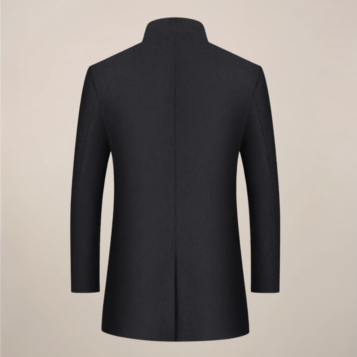 Herren Langmantel Slim Fit Stehkragen Winterjacke