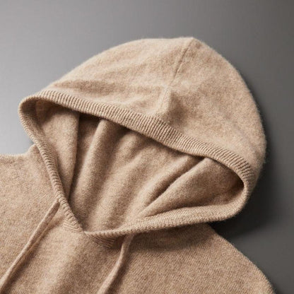 Herren Strickpullover mit Kapuze Lässig