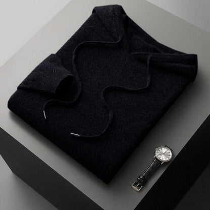 Herren Strickpullover mit Kapuze Lässig