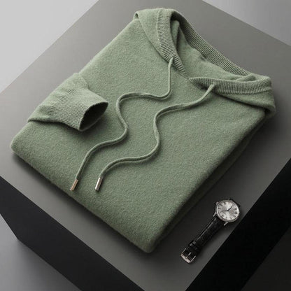 Herren Strickpullover mit Kapuze Lässig