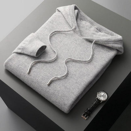Herren Strickpullover mit Kapuze Lässig