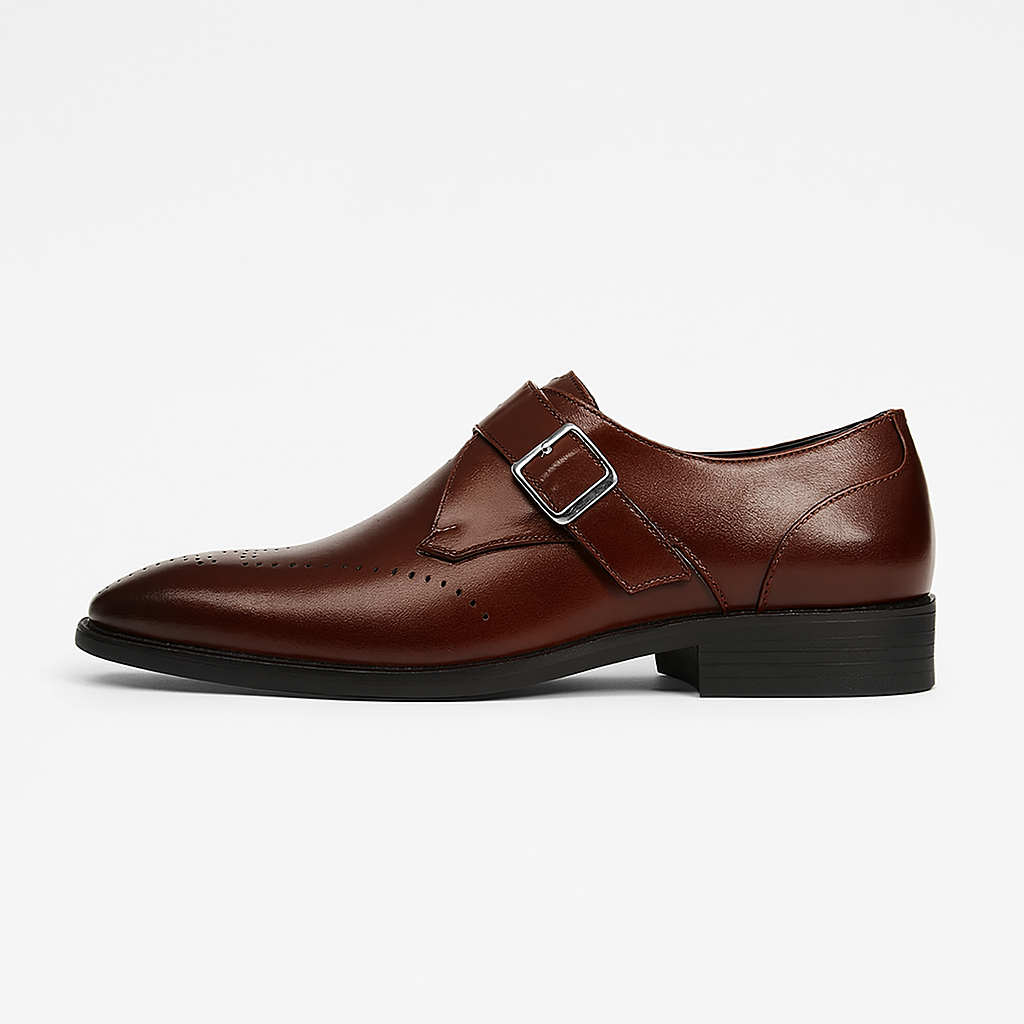 Eddie Herren Monk Strap Schuhe Klassisches Leder