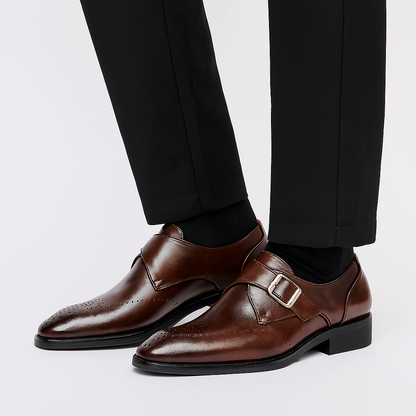 Eddie Herren Monk Strap Schuhe Klassisches Leder