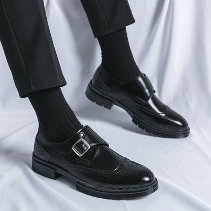 Herren Monk Strap Schuhe Oxford Leder