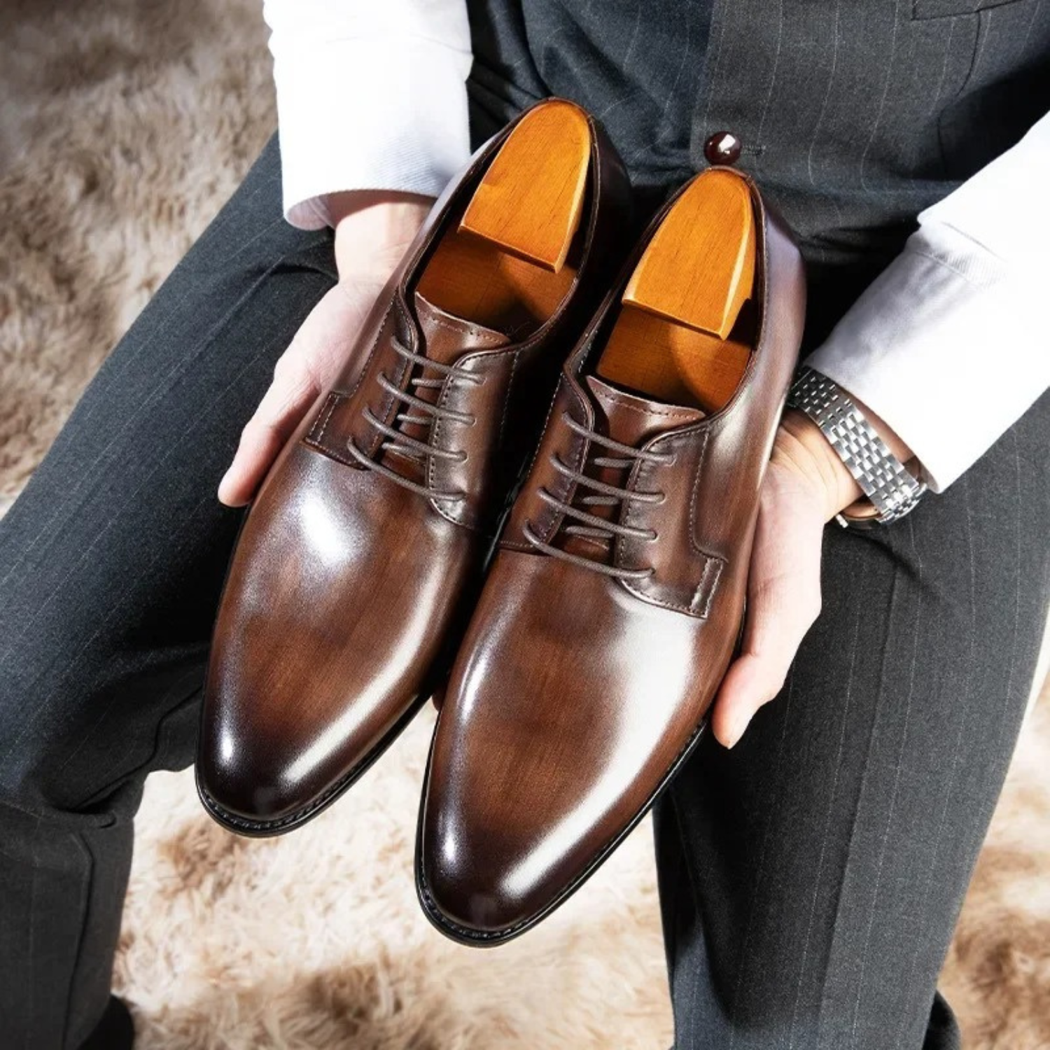 Herren Formelle Oxford Schnürschuhe - Eveloria