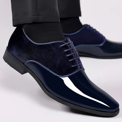 Dylan Herren Lack-Oxford Schuhe Samt Glanz