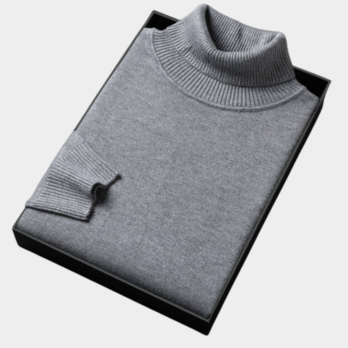 Herren Rollkragenpullover Frühling Merino aus Baumwolle Beige