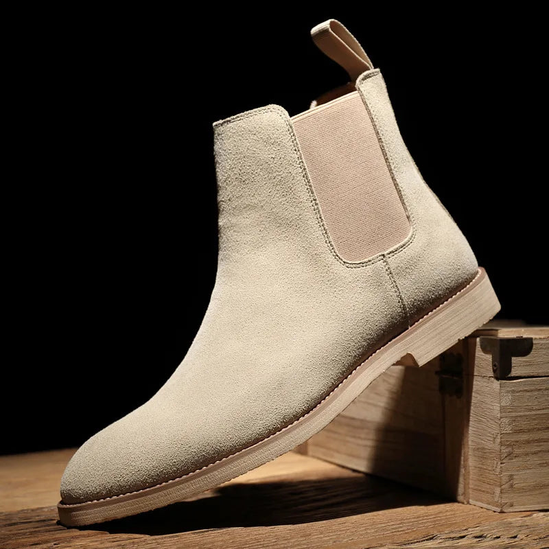 Herren Chelsea Boots Mittelhoher Knöchelschaft Leder