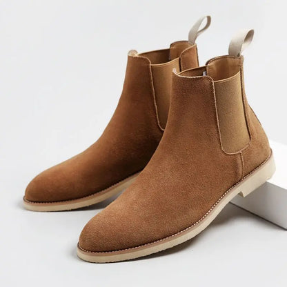Herren Chelsea Boots Mittelhoher Knöchelschaft Leder
