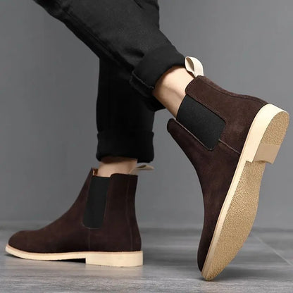 Herren Chelsea Boots Mittelhoher Knöchelschaft Leder
