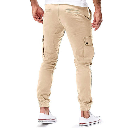 Herren Slim Fit Cargo-Hose Multi-Taschen Jogger Style
