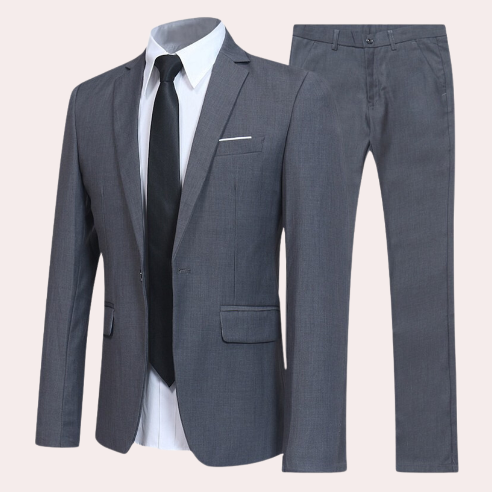 Herren Zweiknopf Anzug Set Frühjahr