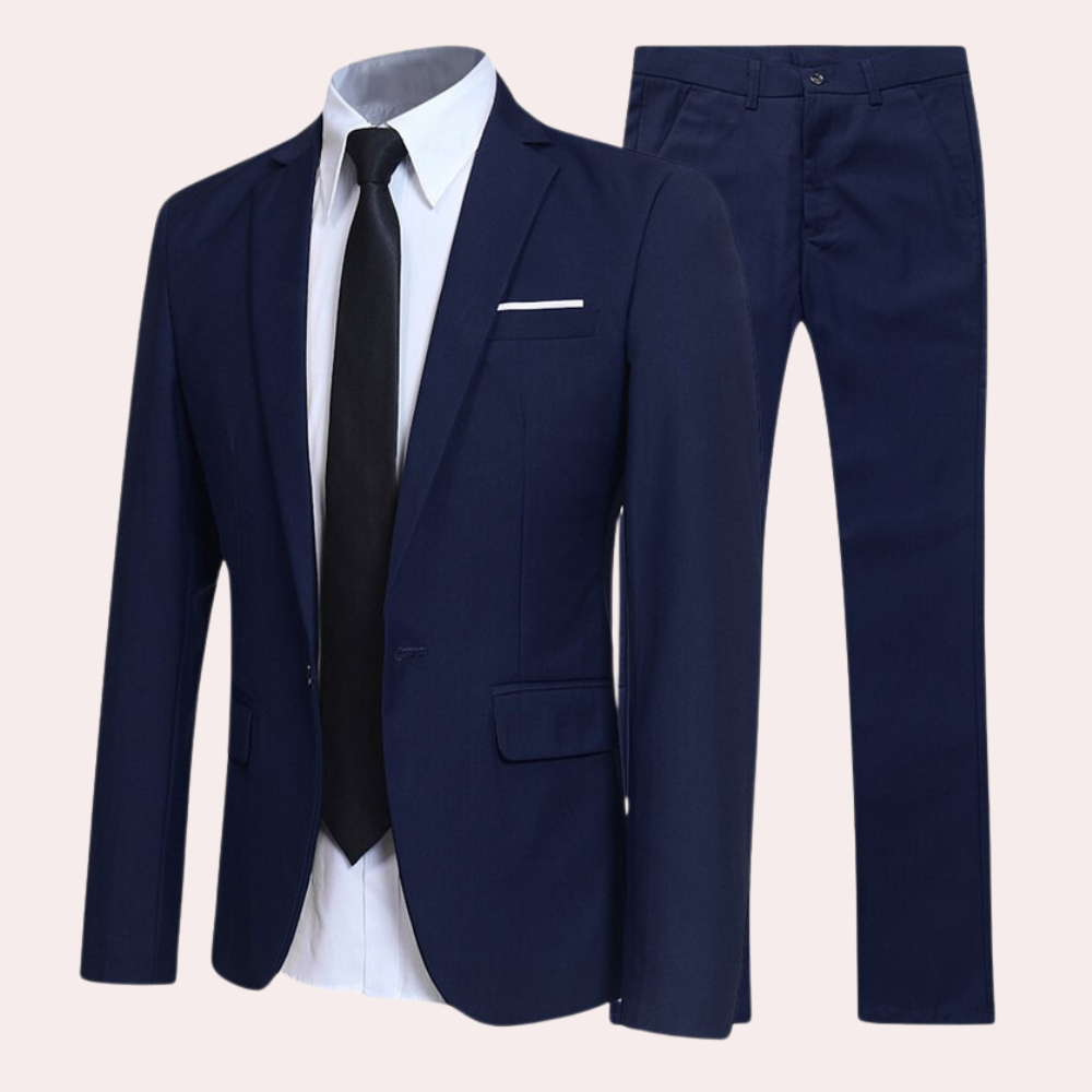 Herren Zweiknopf Anzug Set Frühjahr