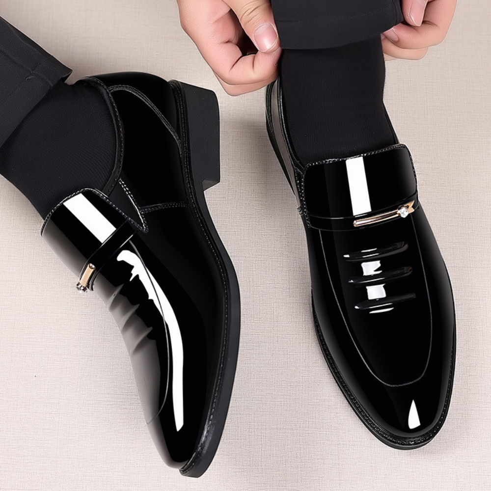 Herren Slip-On Loafers Elegantes Leder Braun