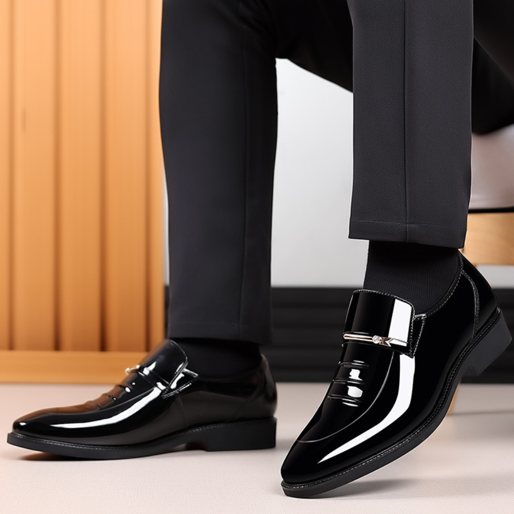 Herren Slip-On Loafers Elegantes Leder Braun