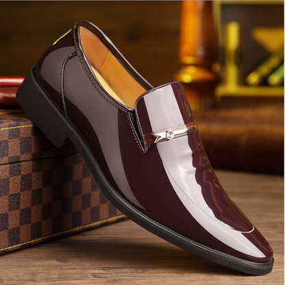 Herren Slip-On Loafers Elegantes Leder Braun