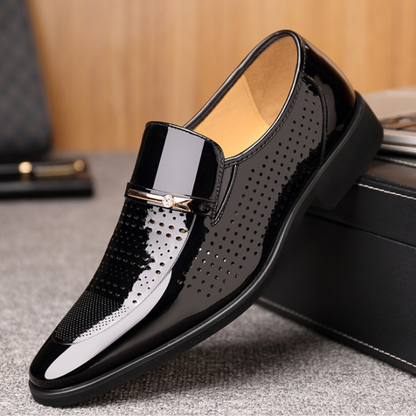 Herren Slip-On Loafers Elegantes Leder Braun