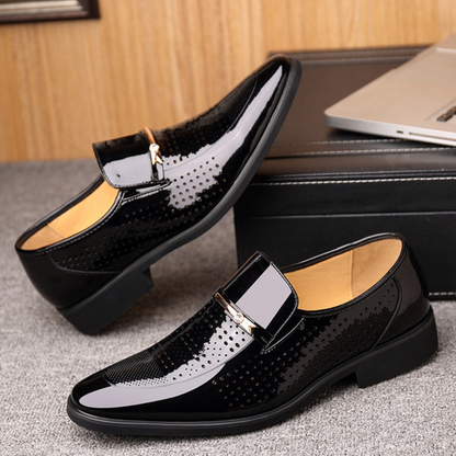 Herren Slip-On Loafers Elegantes Leder Braun