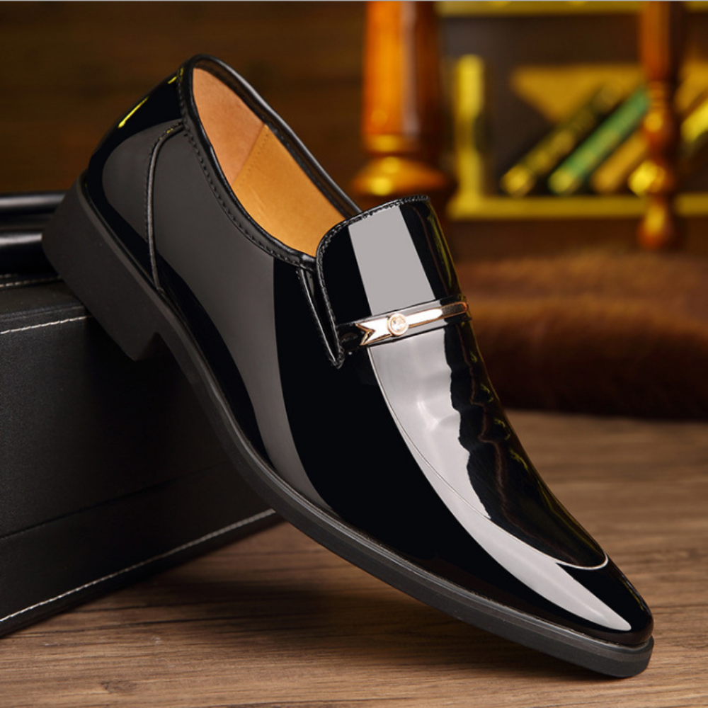 Herren Slip-On Loafers Elegantes Leder Braun - Eveloria