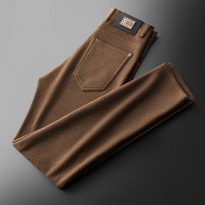 Herren Hosen Geometrisches Muster Schwarz - Eveloria