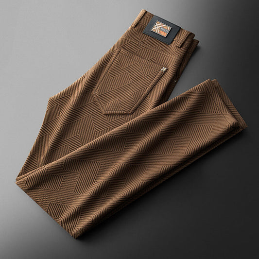 Herren Hosen Geometrisches Muster Schwarz - Eveloria