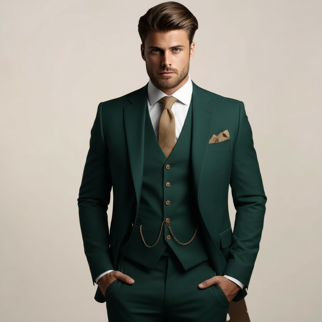 Herren Drei-Teile-Anzug Frühjahr Formal