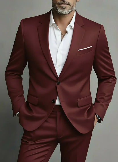 Elias Herren Slim Fit Anzug Schwarz - Eveloria