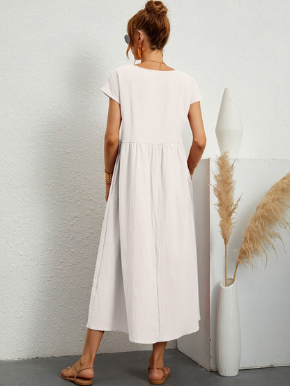 Eveloria Damenkleid Rundhalsausschnitt Elegantes Design