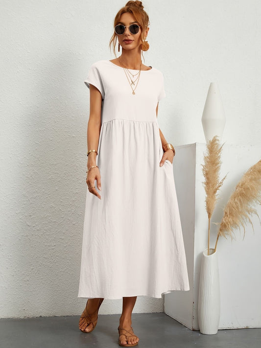 Eveloria Damenkleid Rundhalsausschnitt Elegantes Design - Eveloria