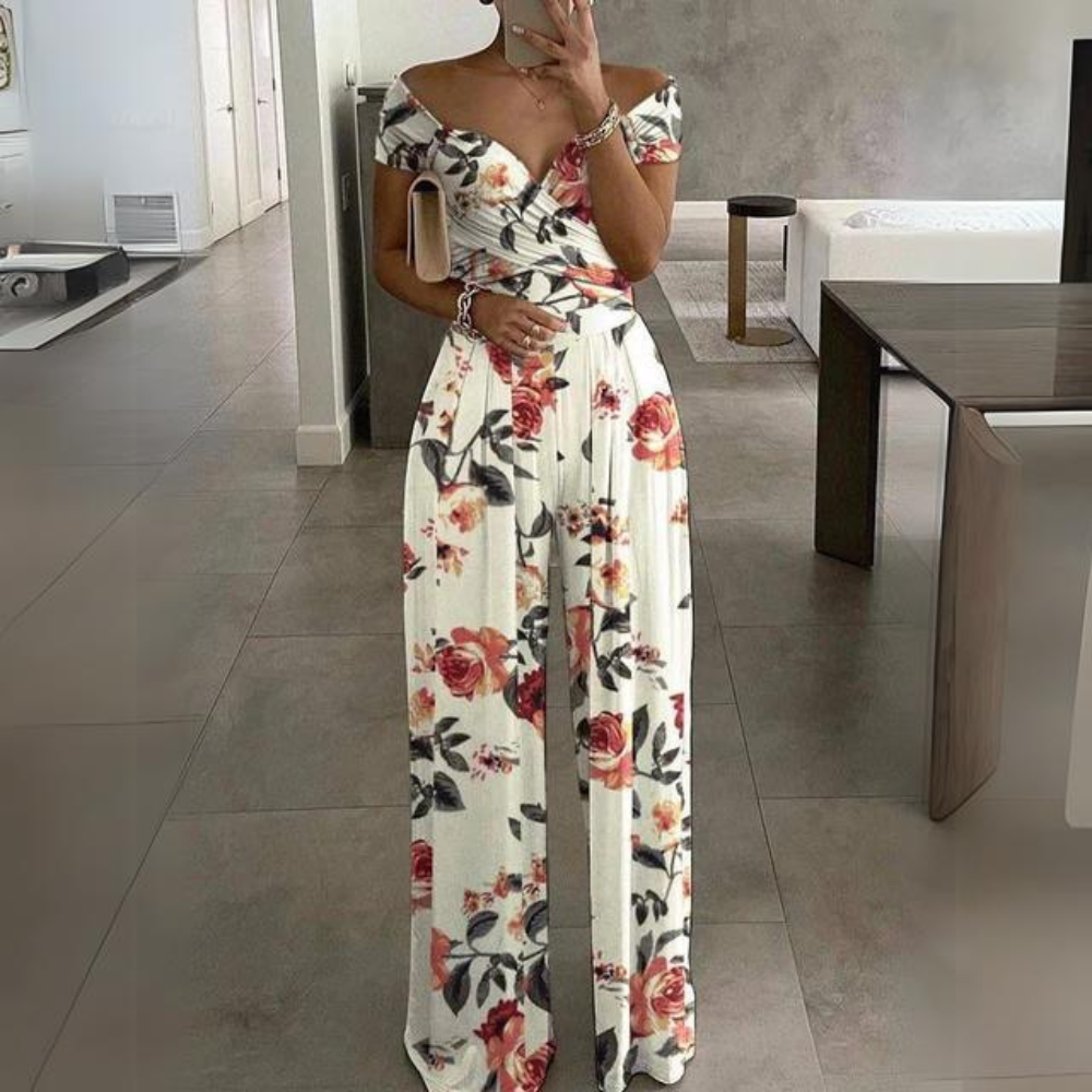 Eveloria Damen Off-Shoulder-Jumpsuit Elegantes Design - Eveloria