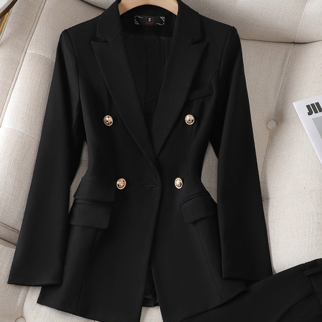 Eveloria Damen Business-Anzug Blazer Hose