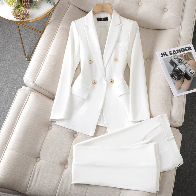Eveloria Damen Business-Anzug Blazer Hose