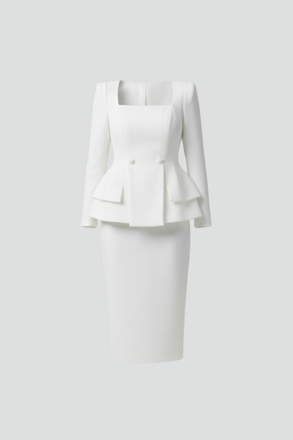 Damen Zweiteiliger Rockanzug Set Modern - Eveloria