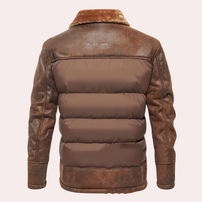 Herren Steppjacke Gepolstert Reverskragen