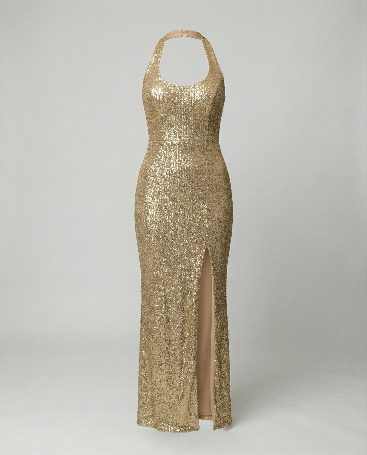 Damenkleid Mit Hohem Schlitz