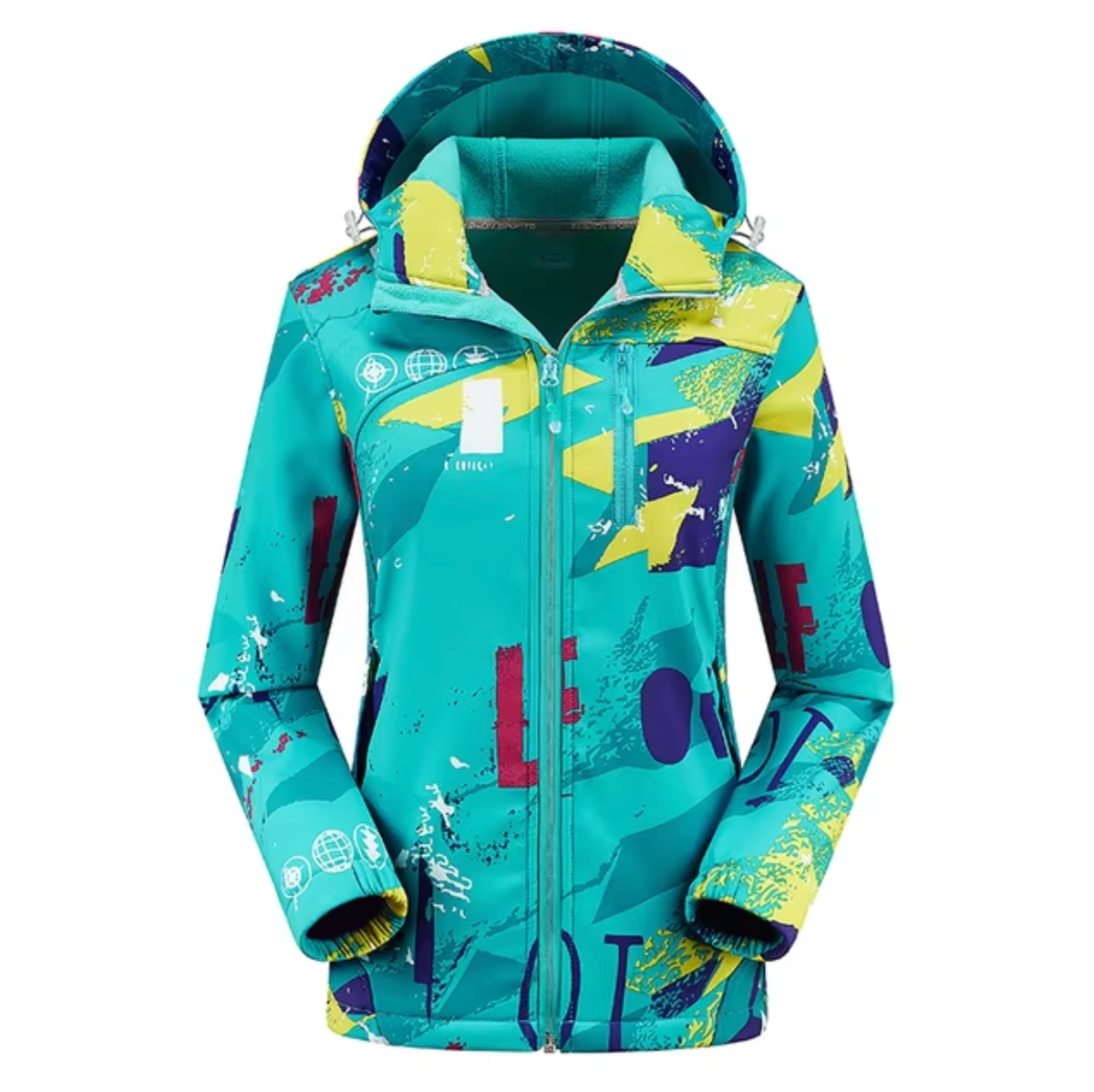 Eveloria Damen Winterjacke Wasserfest Softshell Kapuze