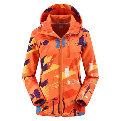 Eveloria Damen Winterjacke Wasserfest Softshell Kapuze