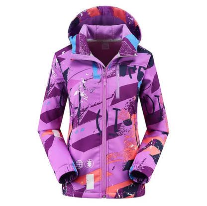 Eveloria Damen Winterjacke Wasserfest Softshell Kapuze