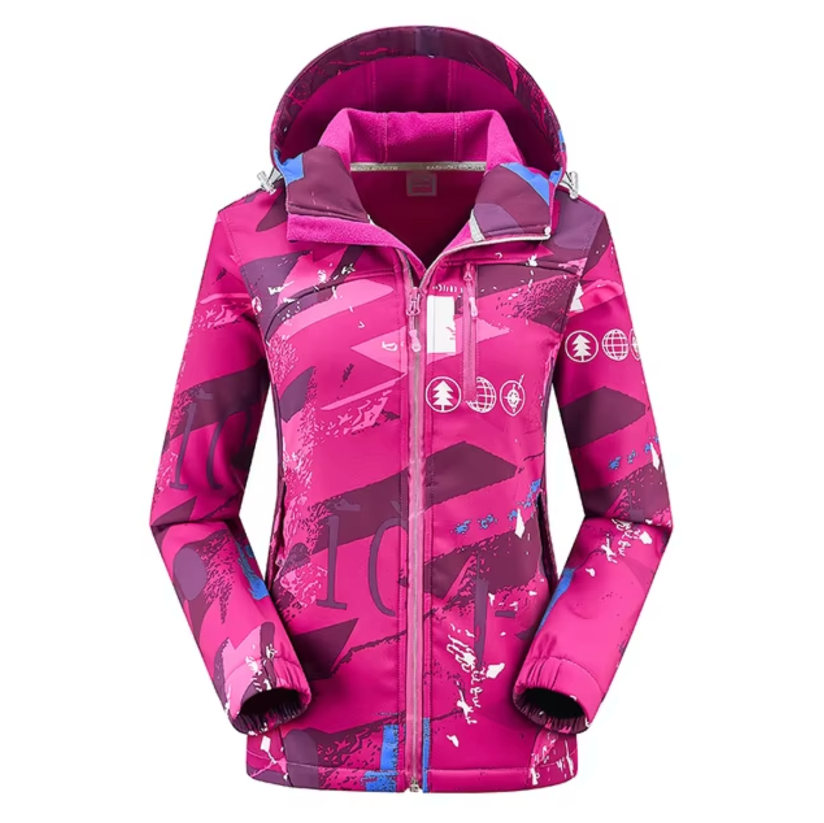 Eveloria Damen Winterjacke Wasserfest Softshell Kapuze